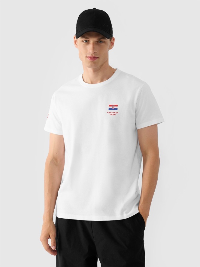 4F Koszulka kibica męska - biała XXL