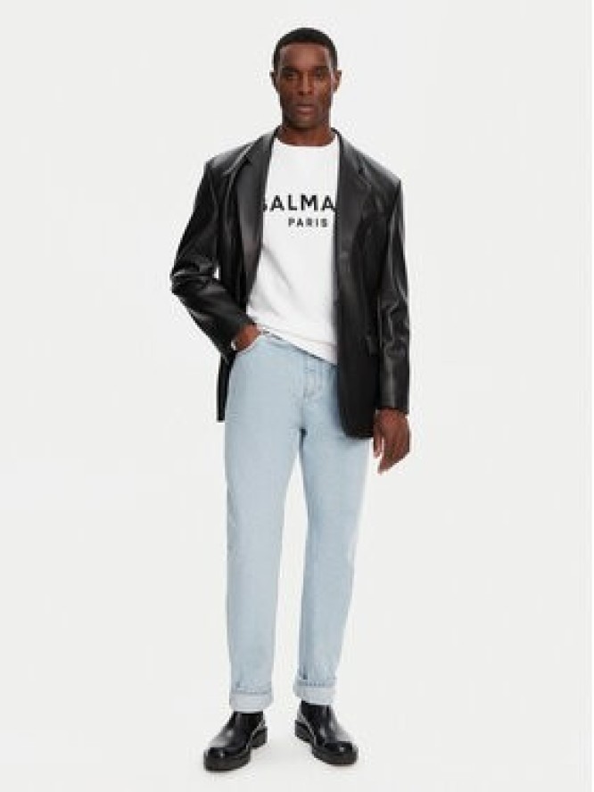 Balmain Jeansy DH1MI043DE59 Niebieski Regular Fit