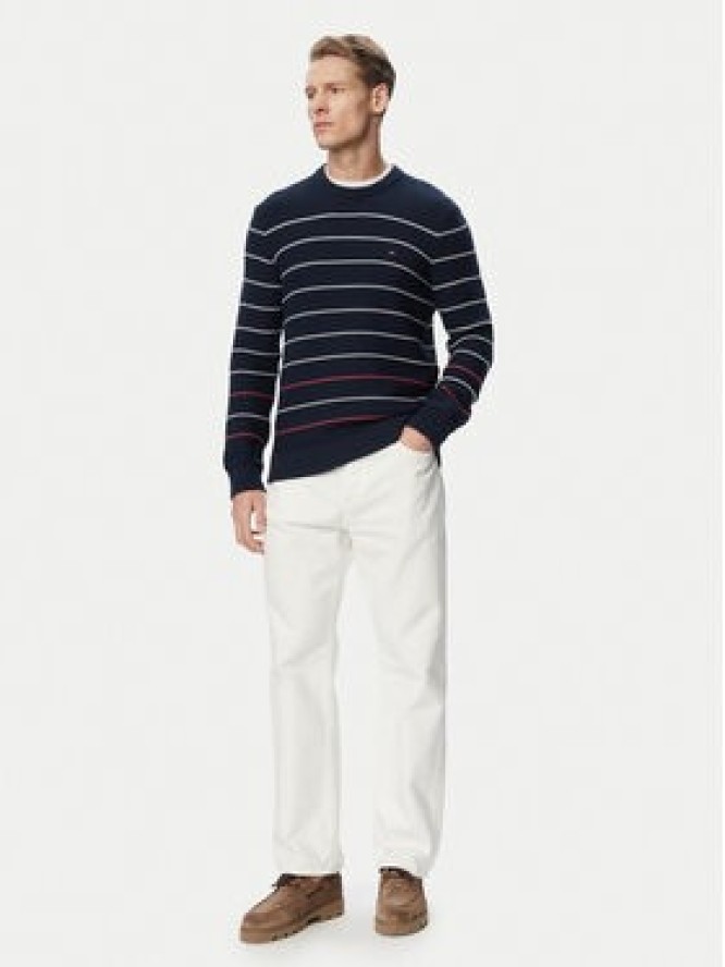 Tommy Jeans Sweter DM0DM23384 Granatowy Slim Fit