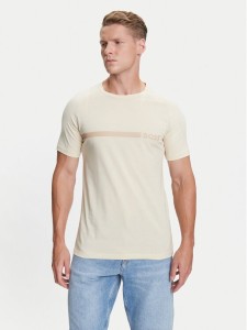 BOSS T-Shirt 50517970 Beżowy Slim Fit