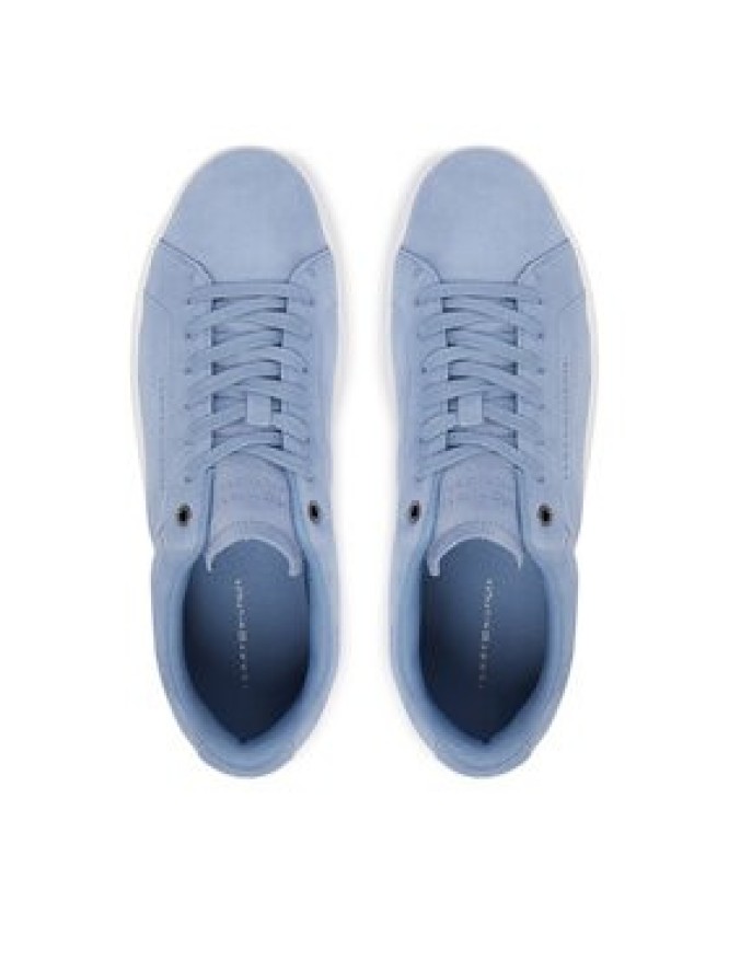 Tommy Hilfiger Sneakersy Th Court Premium Suede FM0FM05880 Niebieski