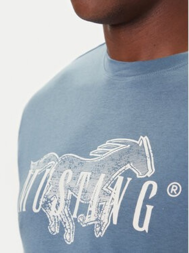 Mustang T-Shirt Austin 1016858 Niebieski Regular Fit