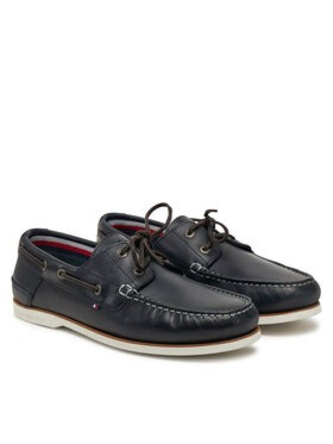 Tommy Hilfiger Półbuty Th Boat Shoe Core Lth FM0FM05569 Granatowy