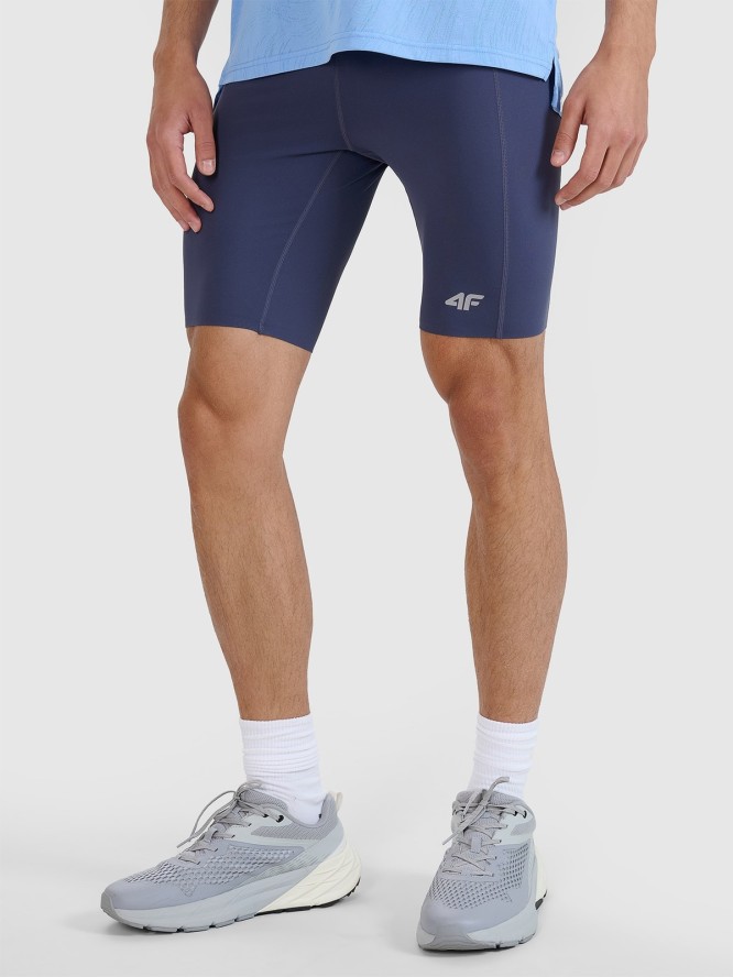 4F Legginsy kolarki do biegania szybkoschnące męskie - szare S