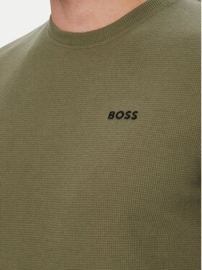 BOSS T-Shirt Waffle 50535891 Zielony jasny Regular Fit