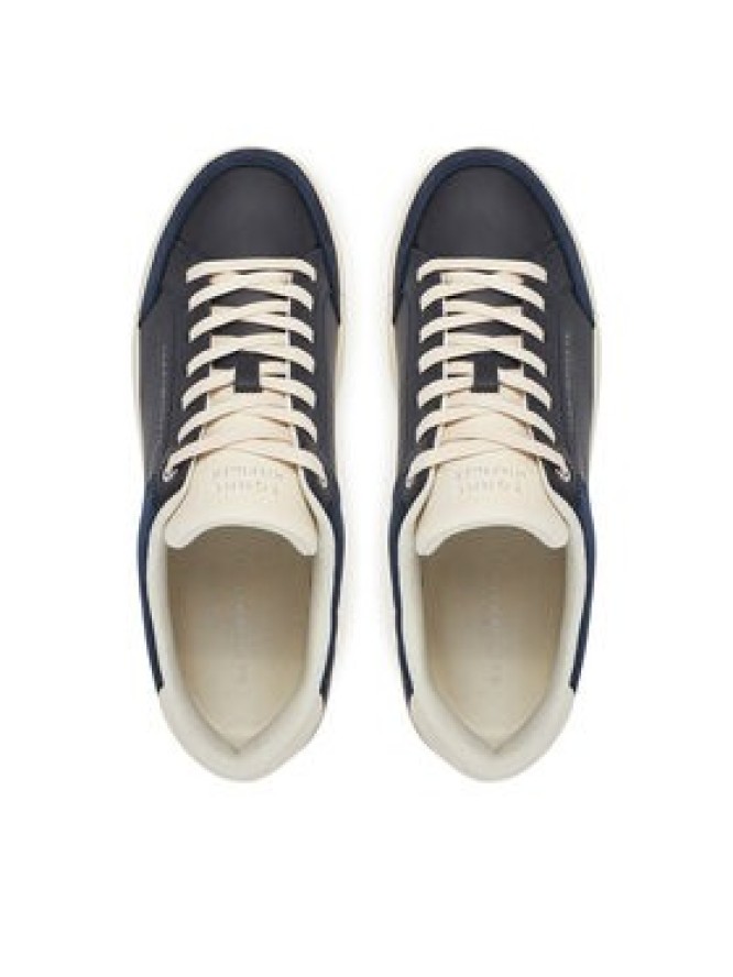 Tommy Hilfiger Sneakersy Court Mix Lnubuck FM0FM05410 Granatowy