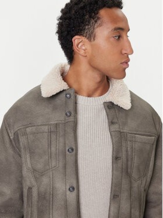 Guess Kurtka z imitacji skóry M5BL0I W2500 Brązowy Regular Fit