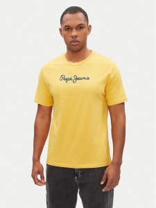 Pepe Jeans T-Shirt Eggo N PM508208 Żółty Regular Fit
