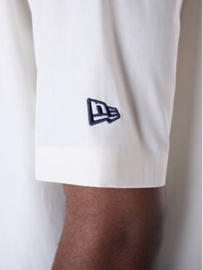 New Era Koszula LA Dodgers Stripe Revere 60596335 Biały Regular Fit