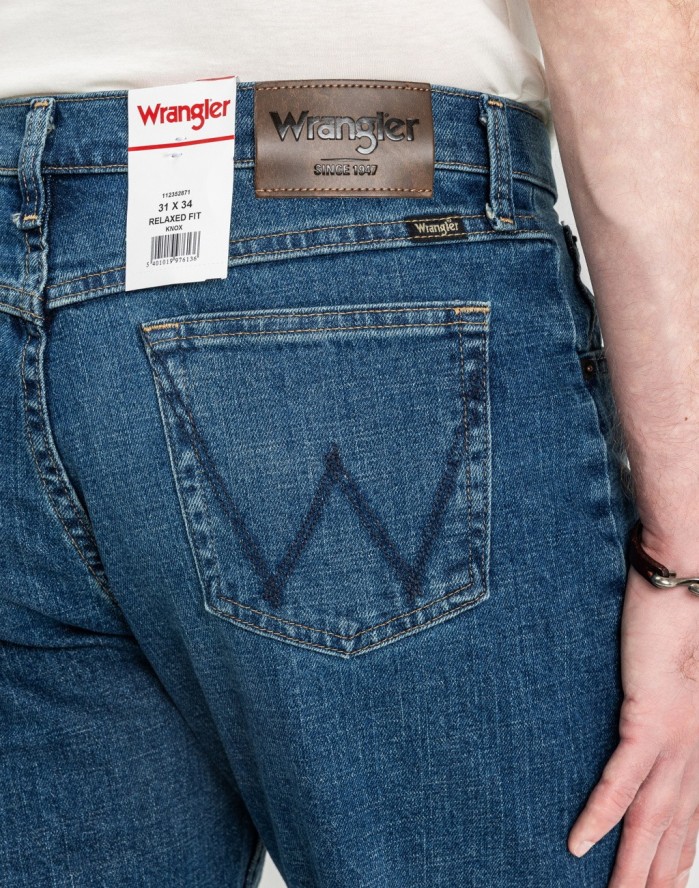 Męskie Spodnie Jeansowe Wrangler Relaxed Fit Knox 112352871