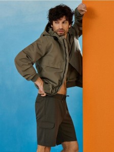 Szorty slim cargo - zielony