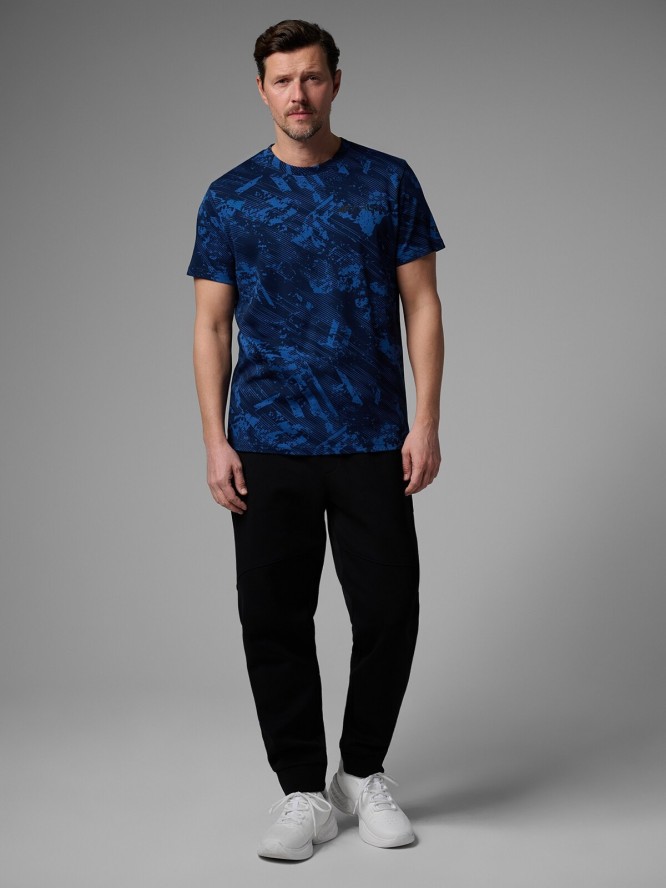 4F T-shirt regular z nadrukiem męski 4F x Robert Lewandowski - granatowy XXL