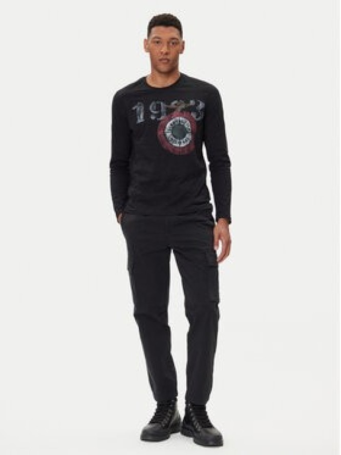 Aeronautica Militare Longsleeve 252TS2487UJ00709 Czarny Regular Fit