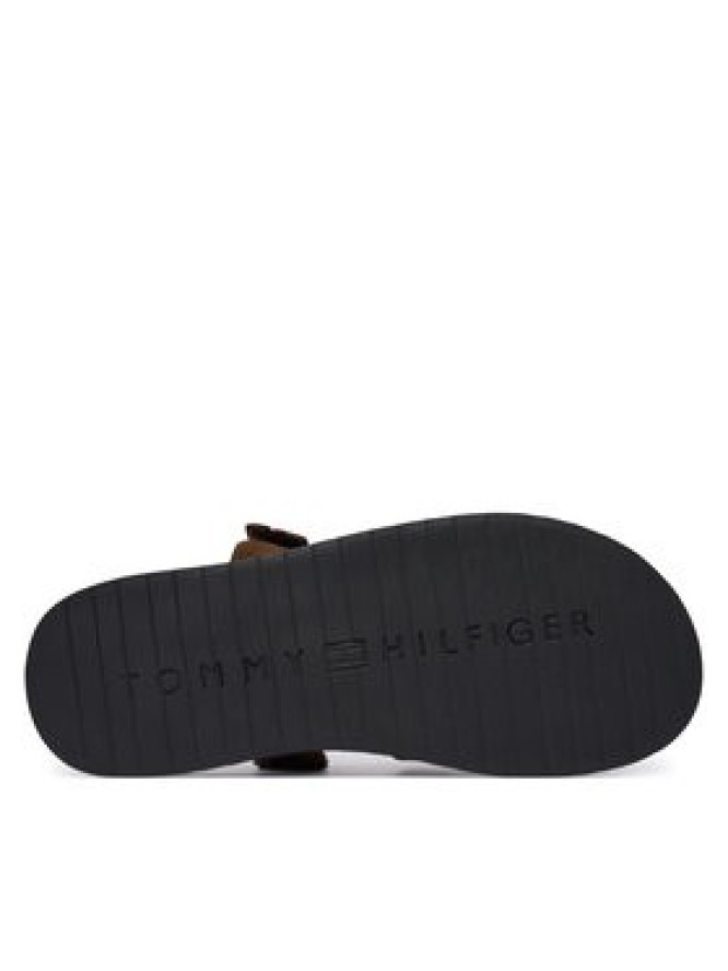 Tommy Hilfiger Klapki Adjustable Premium Suede Sandal FM0FM05774 Brązowy
