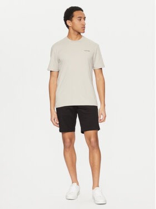 Calvin Klein T-Shirt Micro Logo K10K109894 Beżowy Regular Fit