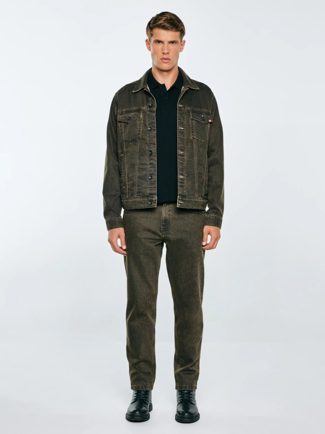 Jeansy męskie z kolekcji Authentic brązowe Ates 888