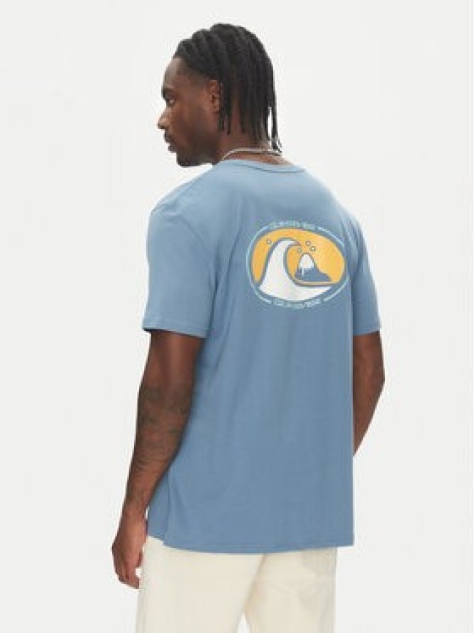 Quiksilver T-Shirt Ev Flower Chaos Ss EQYZT08050 Niebieski Regular Fit