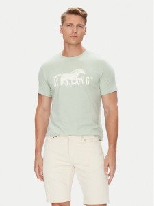 Mustang T-Shirt Austin 1016492 Zielony Regular Fit