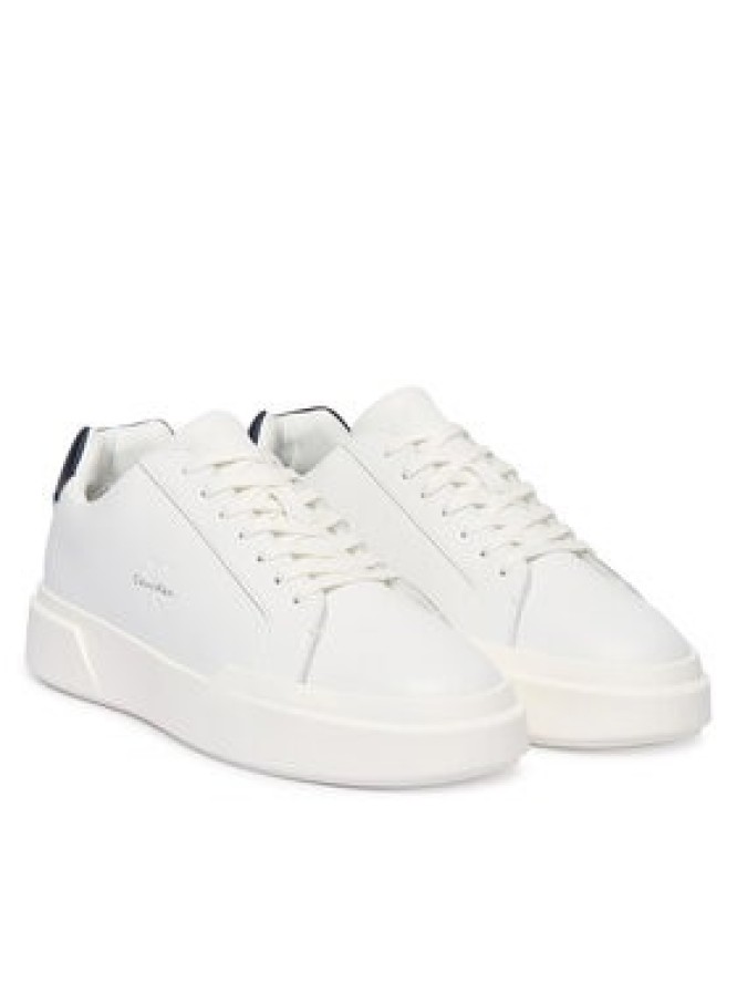 Calvin Klein Sneakersy Chunky Cupsole Laceup Lth YM0YM01344 Biały