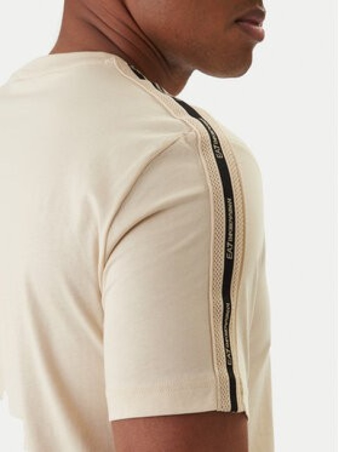 EA7 Emporio Armani T-Shirt 7M001476 AF10375 Beżowy Regular Fit