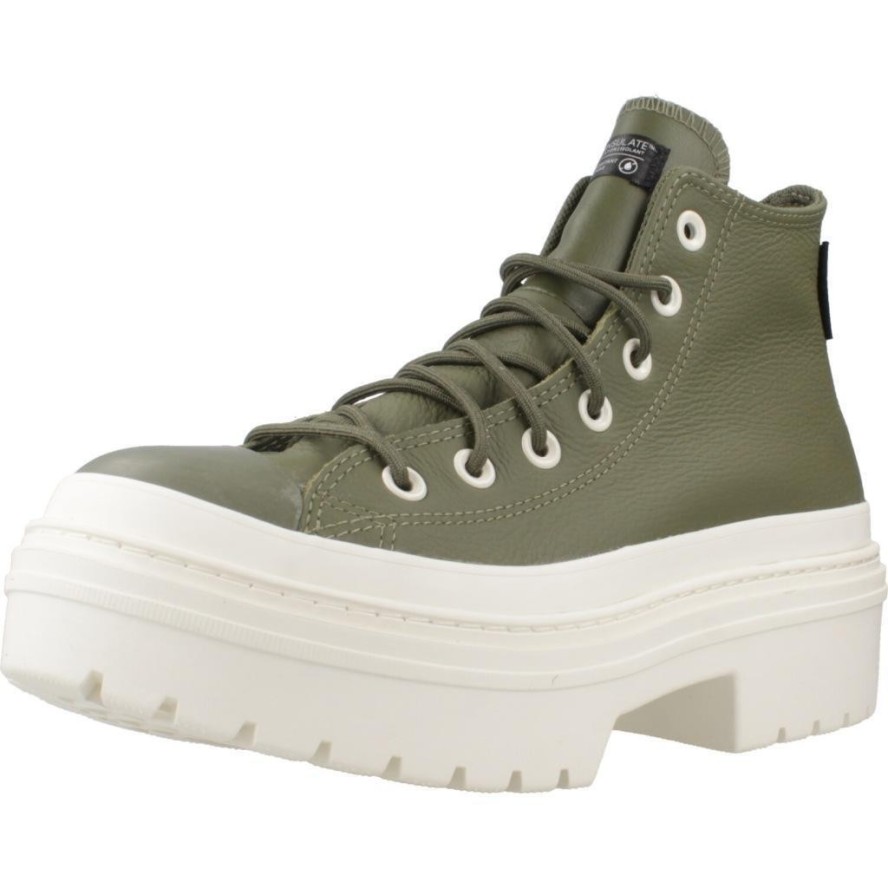 Kapcie CONVERSE CHUCK TAYLOR ALL STAR LUGGED HEEL PLATFORM WATERPROOF Zielony