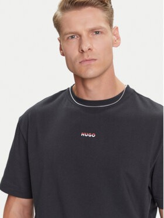 HUGO T-Shirt Split Logo 50544185 Czarny Relaxed Fit