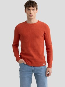 Sweter męski bawełniany pomaraŅczowy Neilon 704