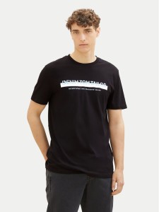 Tom Tailor Denim T-Shirt 1037653 Czarny Basic Fit