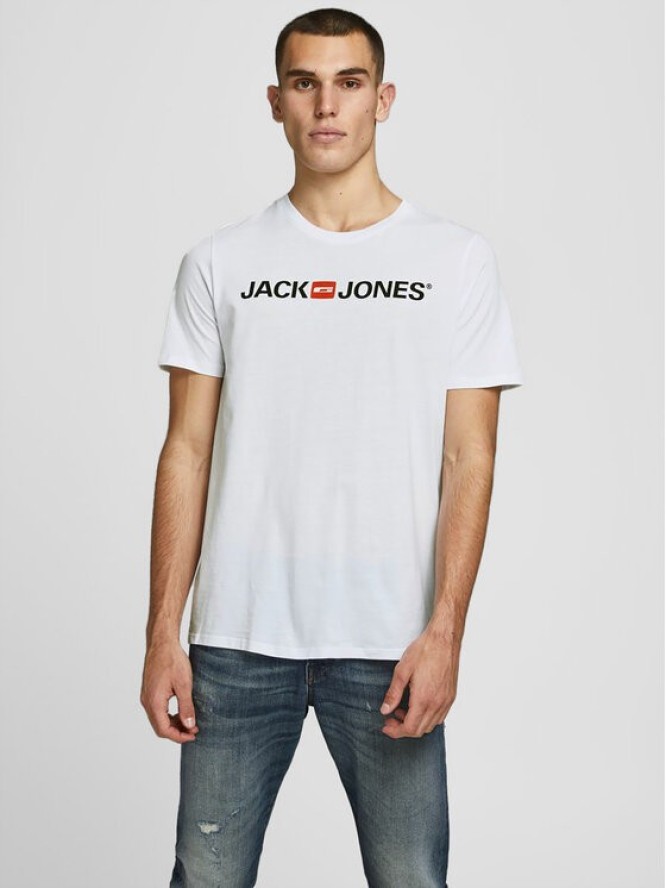 Jack & Jones T-Shirt Corp Logo 12137126 Biały Slim Fit