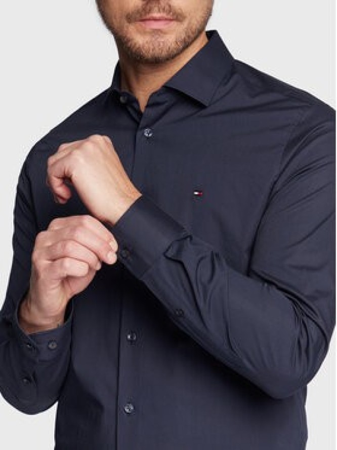 Tommy Hilfiger Koszula MW0MW25040 Granatowy Slim Fit