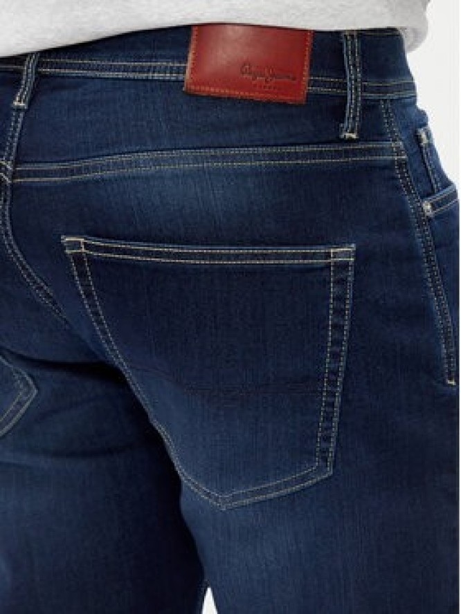 Pepe Jeans Szorty jeansowe PM801075 Granatowy Slim Fit