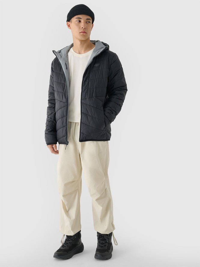 4F Kurtka puchowa dwustronna Primaloft Thermoplume męska - szara XXL