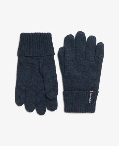 superdry Rękawiczki Essential Logo Dziane - Richest Navy Marl
