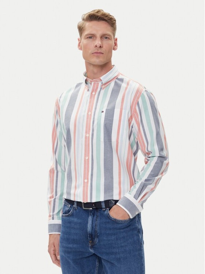Tommy Hilfiger Koszula Oxford Regatta MW0MW39476 Kolorowy Regular Fit