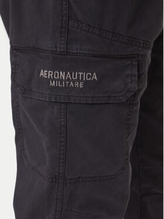 Aeronautica Militare Spodnie materiałowe 252PA1633UCT03399 Granatowy Tapered Fit