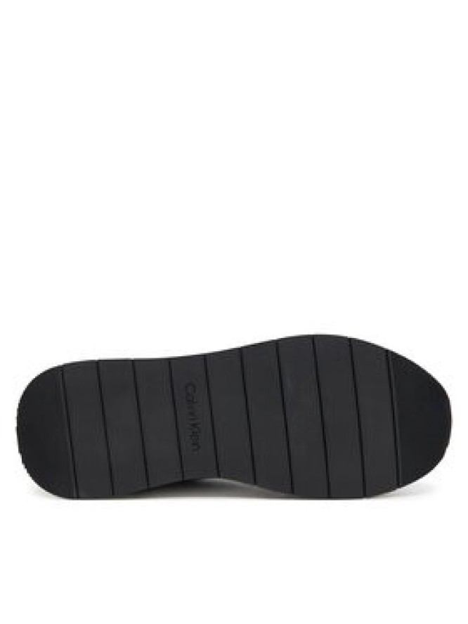 Calvin Klein Sneakersy Low Prof Runn Laceup Rubb Lth HM0HM01707 Czarny