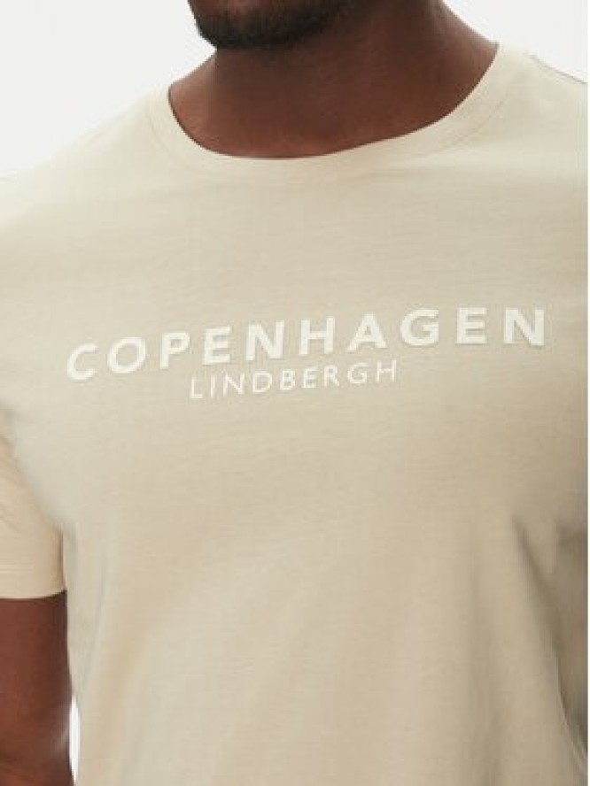Lindbergh T-Shirt 30-400200 Beżowy Relaxed Fit