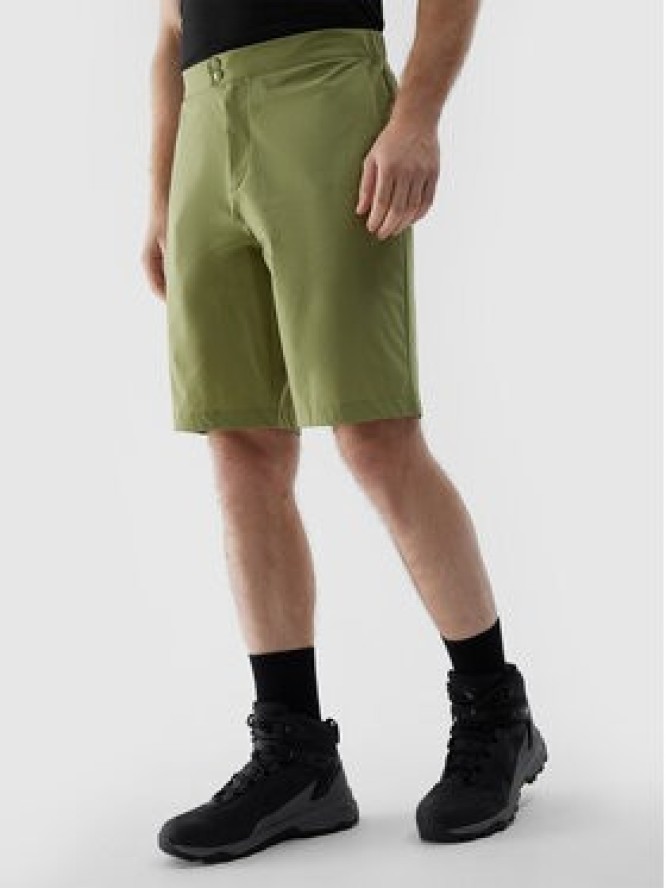 4F Szorty materiałowe 4FWSS24TFSHM425 Zielony Regular Fit