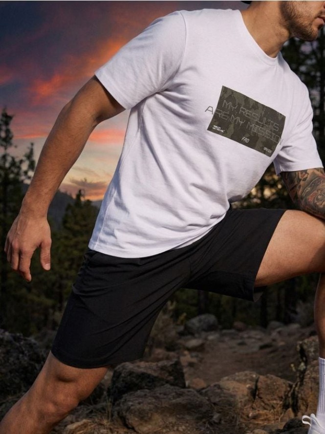Koszulka z krótkim rękawem slim fit SNSY PERFORMANCE - biały