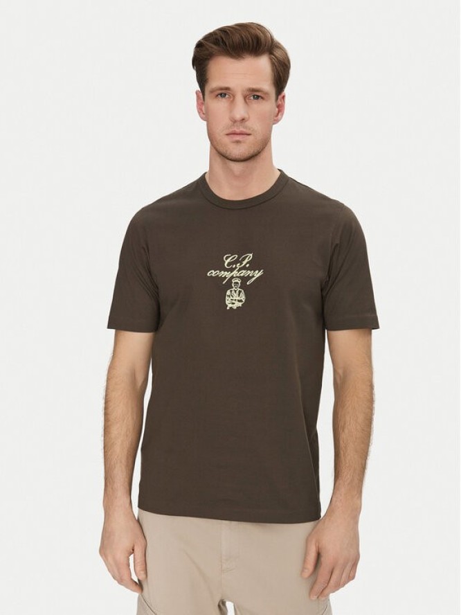 C.P. Company T-Shirt 18CMTS109A110301W Zielony Regular Fit