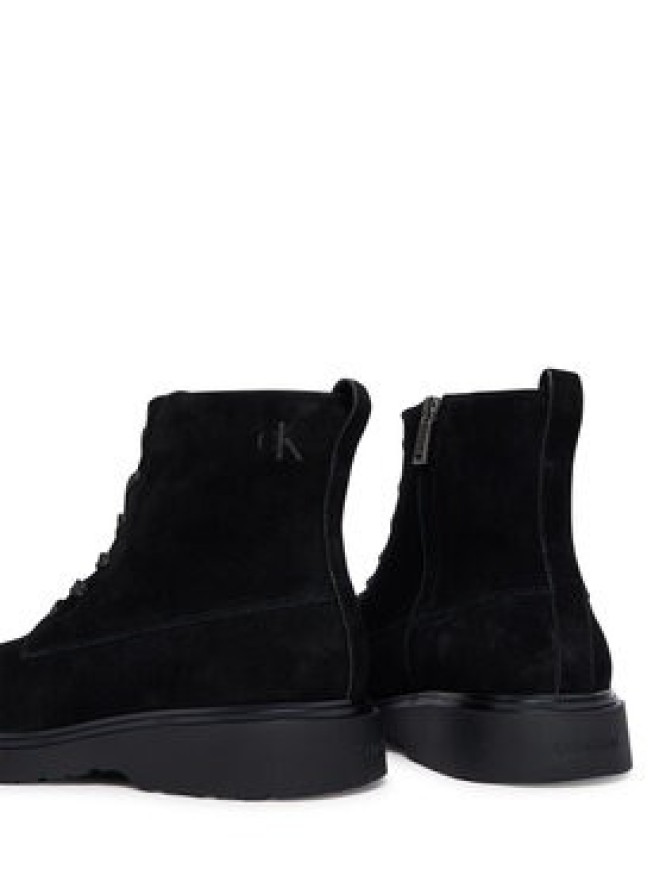 Calvin Klein Trzewiki Combat Ess Lace Up Zip Boot Su YM0YM01371 Czarny