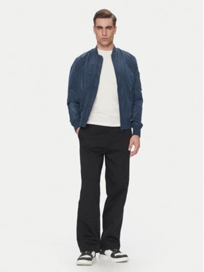 Schott NYC Kurtka bomber Airstar Granatowy Regular Fit