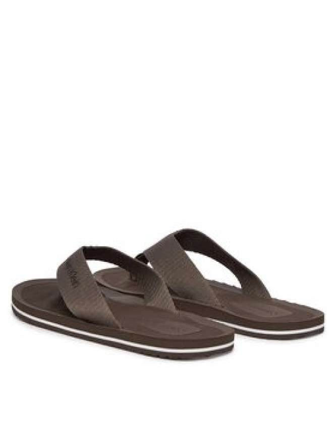 Calvin Klein Japonki Logo Webbing Strap HM0HM02106 Brązowy