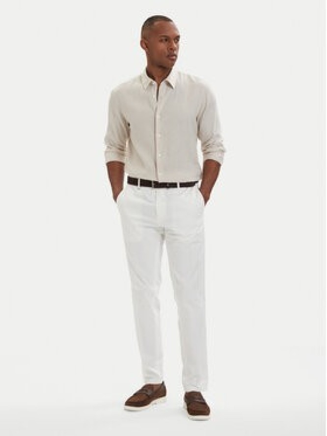 Calvin Klein Koszula LV04LE125G Beżowy jasny Regular Fit