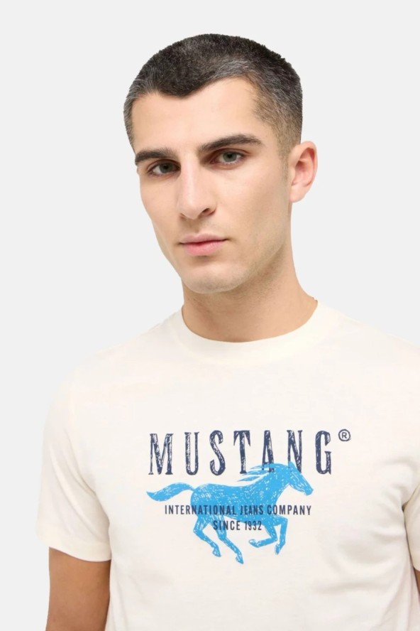 Męski T-Shirt Mustang Style Austin Whisper White 1016484 2013