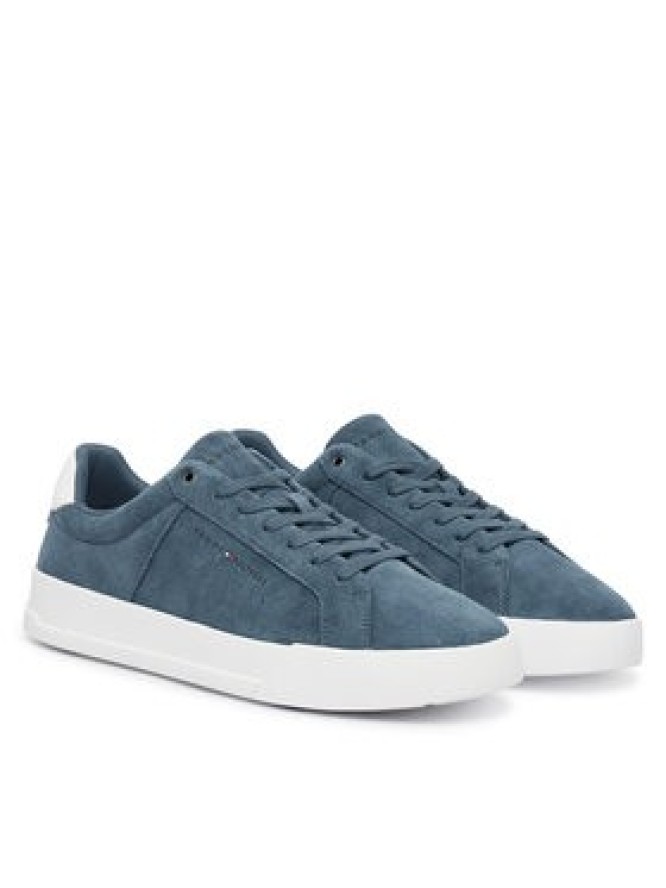 Tommy Hilfiger Sneakersy Th Court Suede FM0FM05824 Niebieski