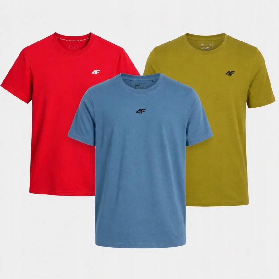 KOMPLET KOSZULEK MĘSKICH 4F ZESTAW T-SHIRT 3PAK