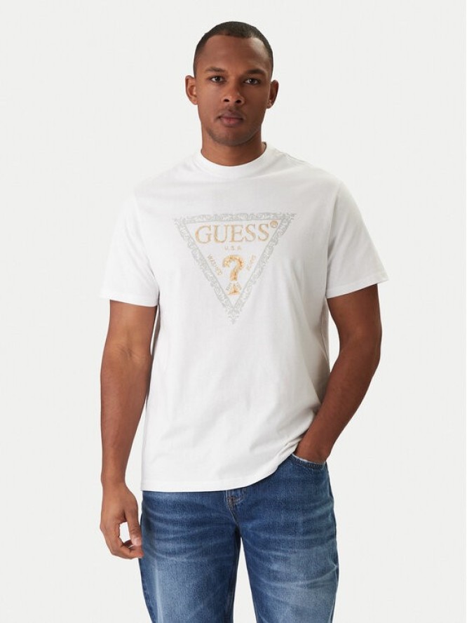 Guess T-Shirt M6RI15 I3Z14 Biały Regular Fit