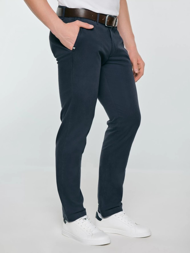 Spodnie męskie chinosy granatowe Hektor 404