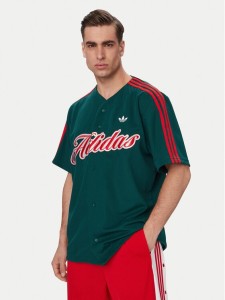 adidas T-Shirt Summer League Varsity Baseball KE2245 Zielony Oversize